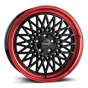 BORBET B Black Rim Red