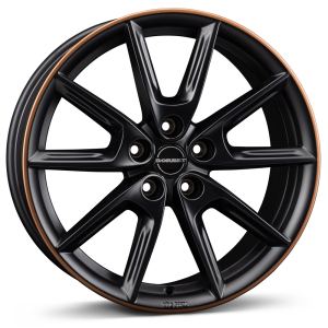 BORBET LX18 Black Matt Rim Copper