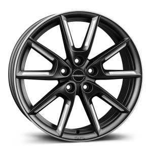 BORBET LX18 Black Matt Silver Spoke Rim