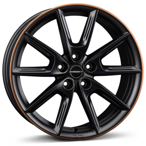 BORBET LX19 Black Matt Rim Copper