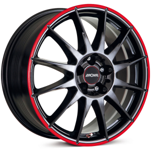 RONAL R54 MCR Jetblack-Red Rim